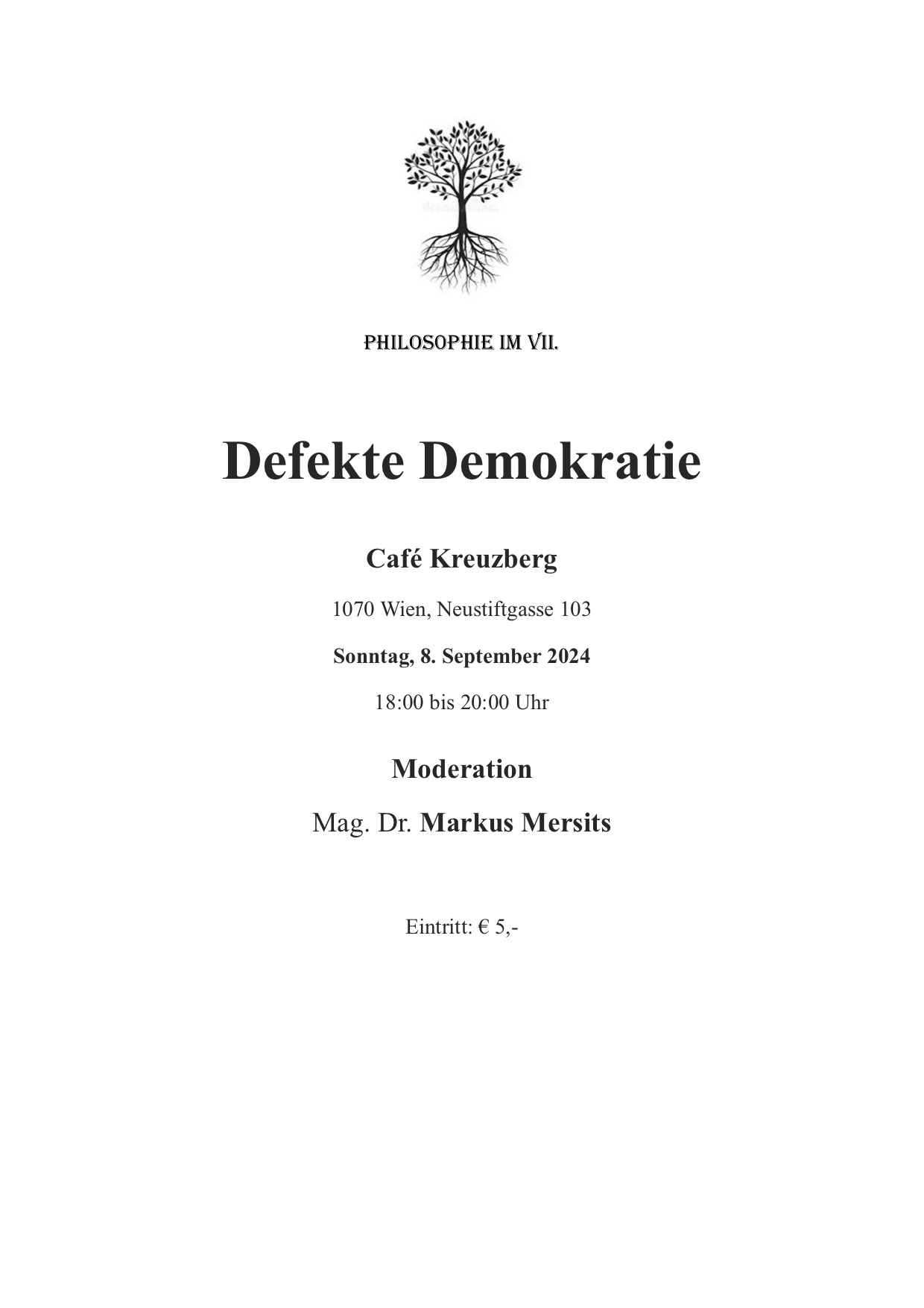 Plakat Defekte Demokratie